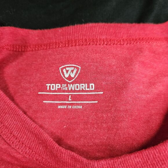 Top Of The World Womens T-Shirt Size Large Polyester Blend Ohio Made On Front - Picture 5 of 13
